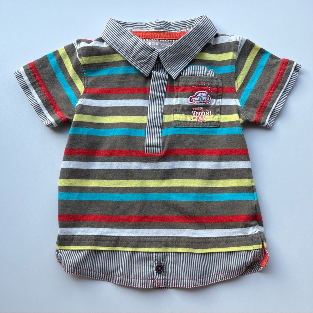 3/$10 ORCHESTRA Baby boy polo 12m